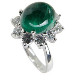 GRS Certified 2.72 Cts Columbian Minor Muzo Emerald Ring. Special Appendix