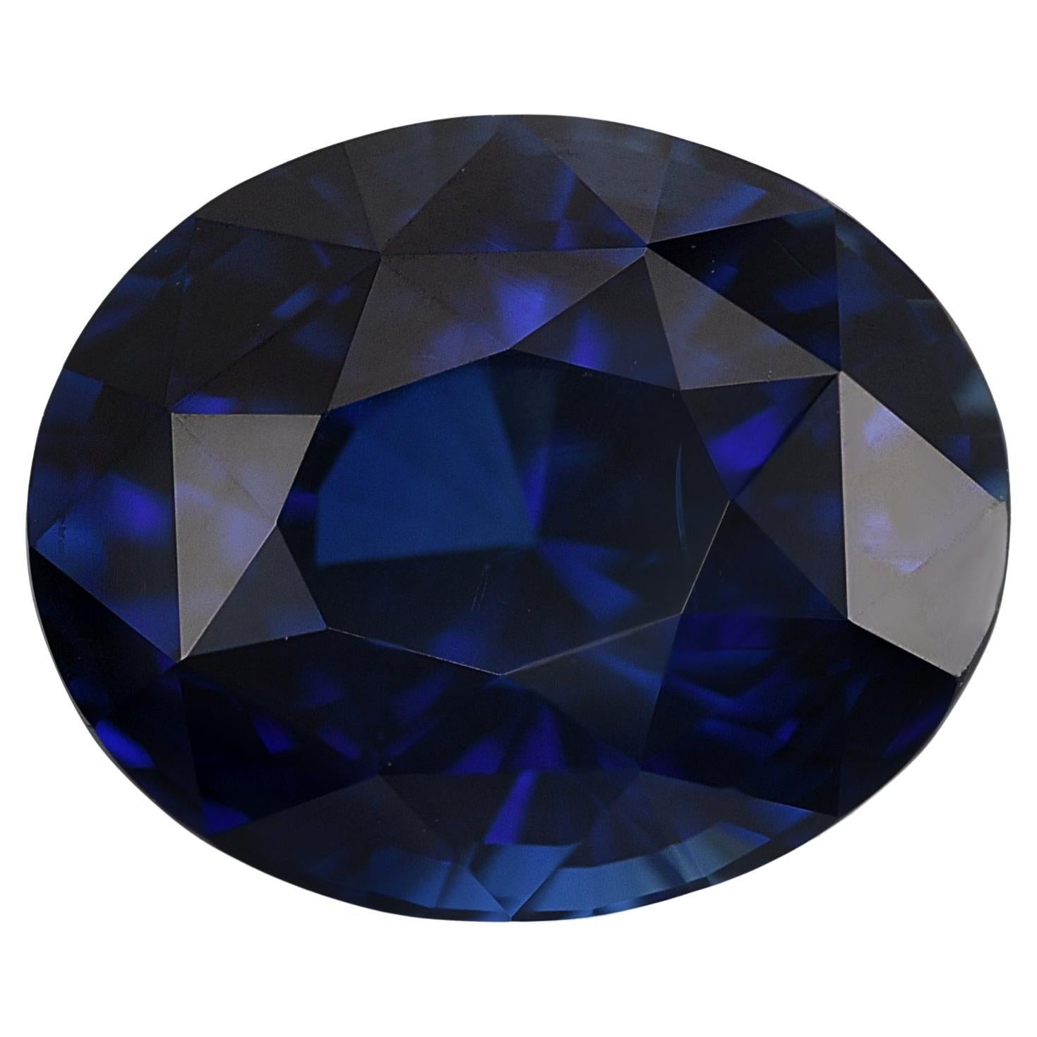 GRS Certified 2.73 Carats Blue Sapphire For Sale