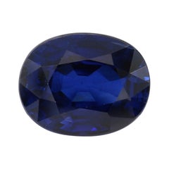 Saphir bleu royal ovale certifié GRS de 2,88 carats