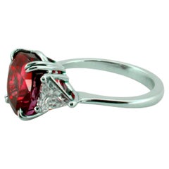 GRS Certified 3 Carat Purplish Red NO HEAT Ruby Diamond Ring