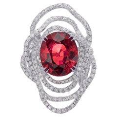 GRS-zertifizierter Cocktailring mit 3 Karat unbehandeltem RUBY-Diamant, UNHEATED RUBY