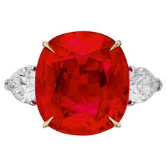 Certificado GRS 3 quilates  Anillo de rubí rojo vivo NO HEAT