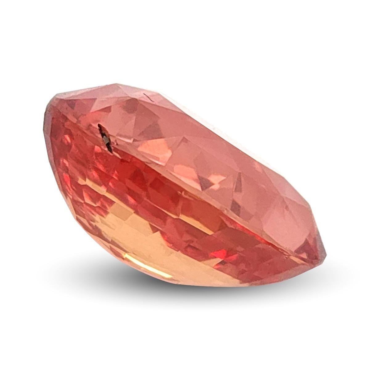 GRS-zertifizierter 3.01 Karat natürlicher unerhitzter Padparadscha-Saphir im Zustand „Neu“ im Angebot in Los Angeles, CA