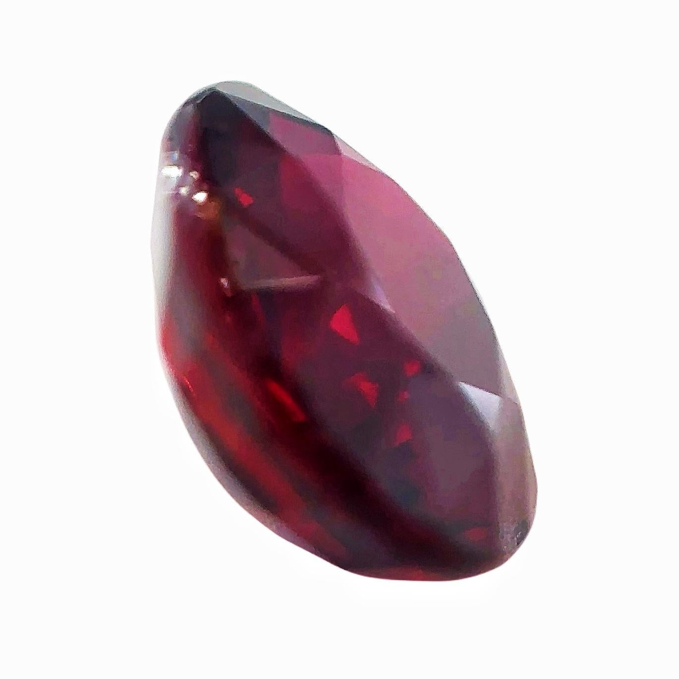 Oval Cut GRS Certified 3.01 Carat Natural Unheated Ruby Loose Stone in Pigeon Blood For Sale