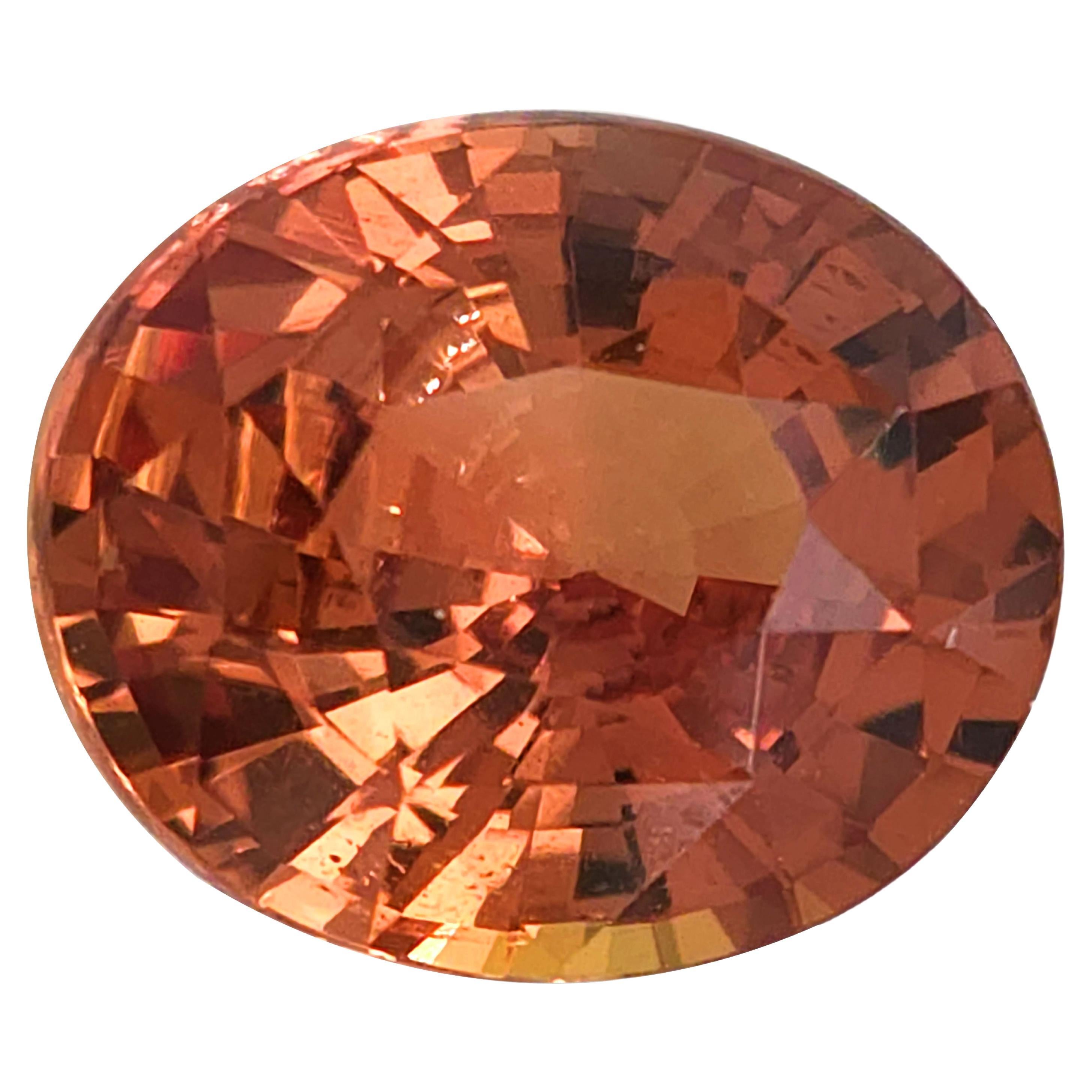 GRS Certified 3.01 Carats Unheated Orange Sapphire  For Sale