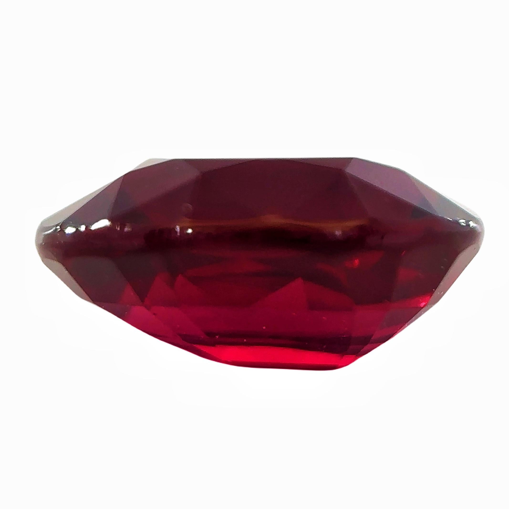 Taille ovale GRS Certified 3.03 Carat Natural Unheated Mozambique Ruby Loose Stone (Rubis du Mozambique non chauffé certifié GRS) en vente