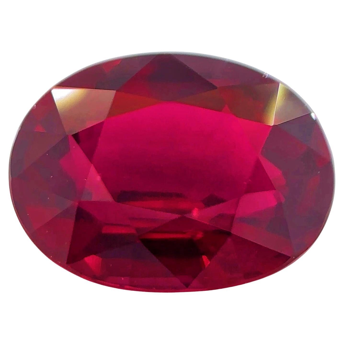 GRS Certified 3.03 Carat Natural Unheated Mozambique Ruby Loose Stone