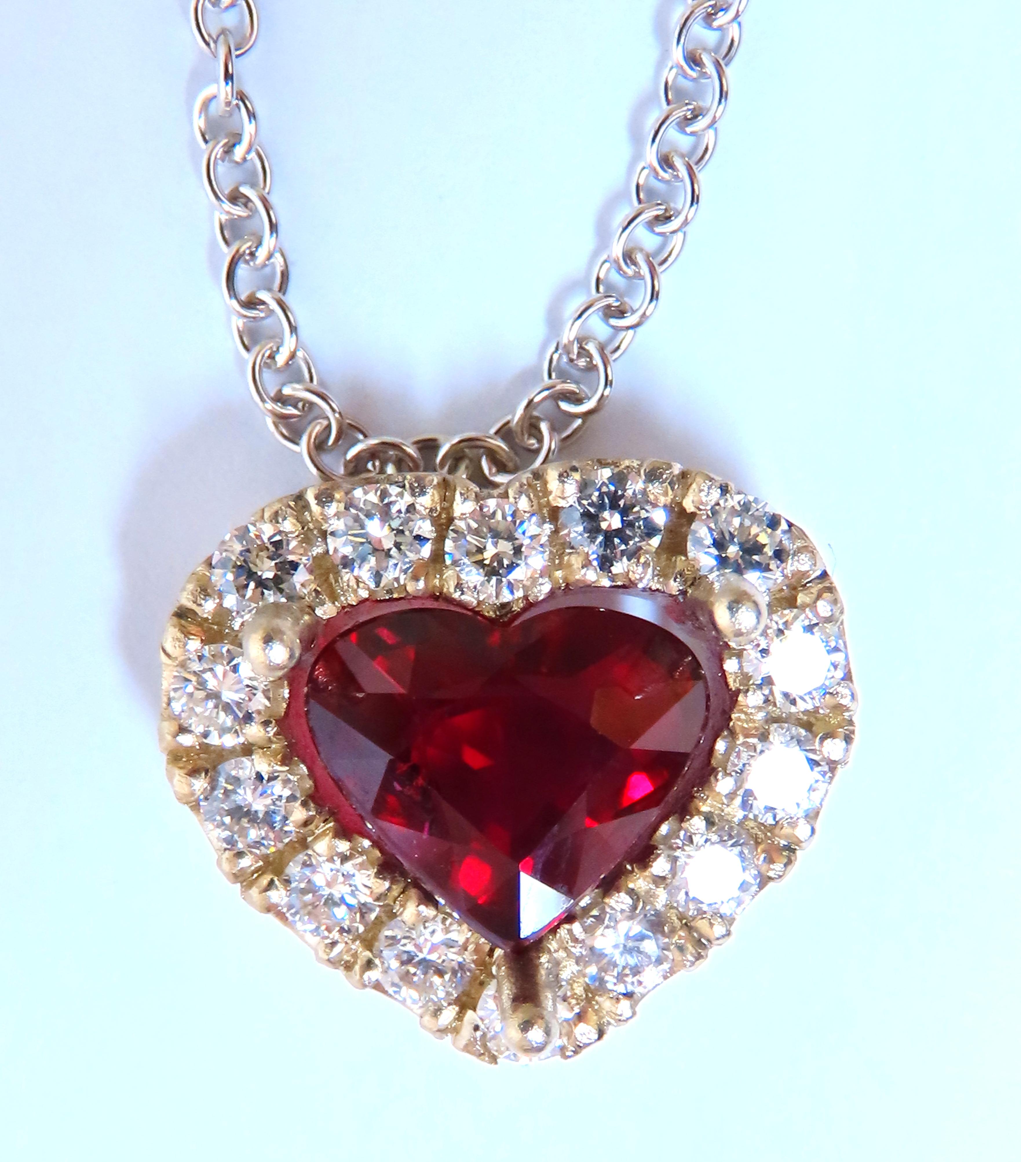 Heart Ruby Cluster Halo 

No Heat, 