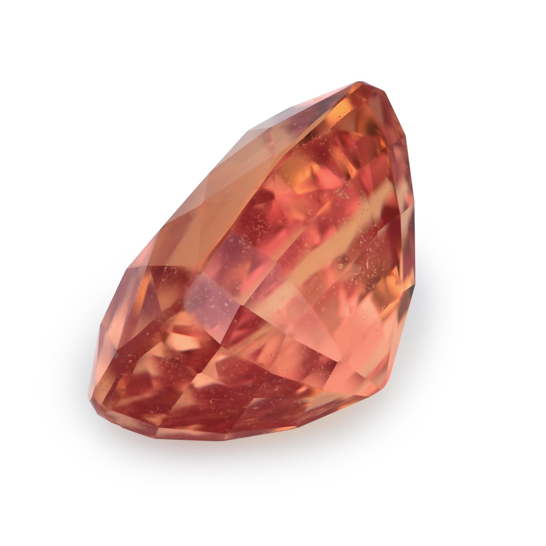 Zaffiro Padparadscha rosa-arancio naturale da 3,07 carati con rapporto GRS In condizioni Nuovo in vendita a Los Angeles, CA