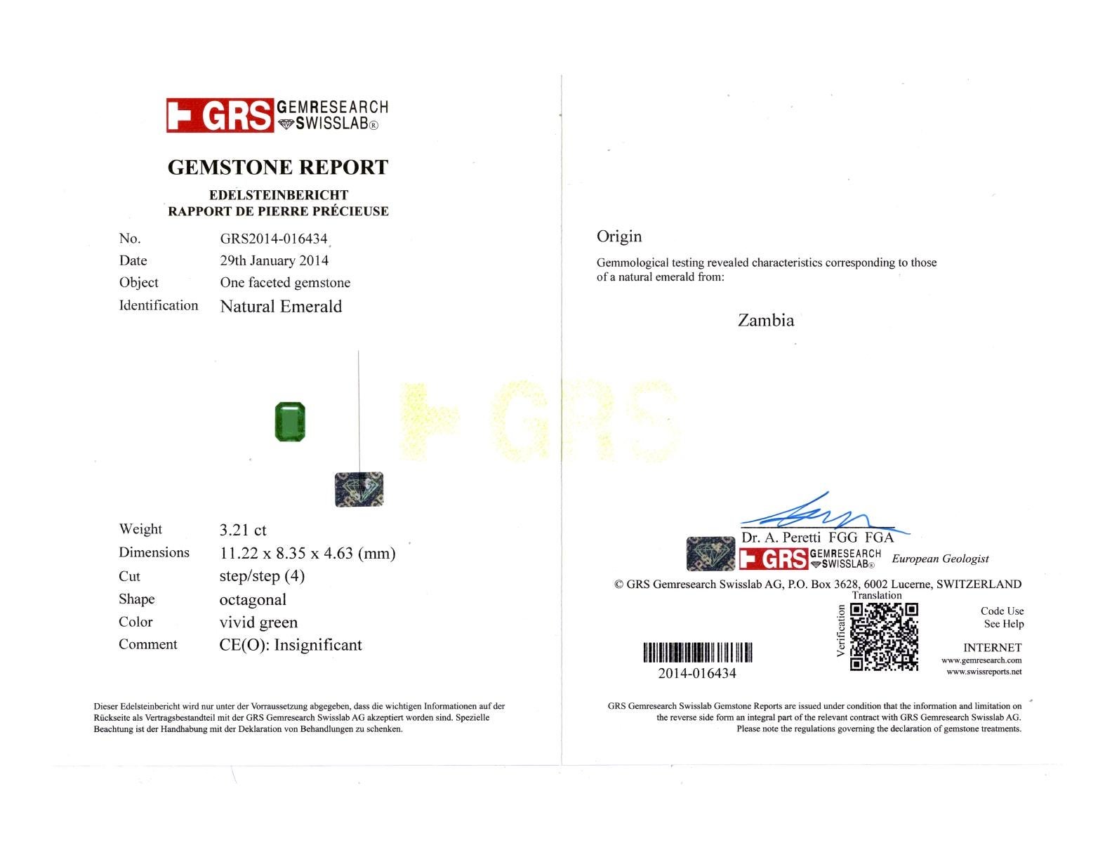 GRS-zertifiziert 3.21 Karat unbedeutende Öl Vivid sambischen Smaragd & Diamant-Ring (Zeitgenössisch) im Angebot