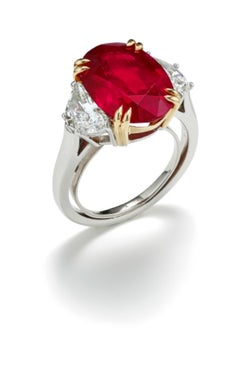 GRS Certified 3.43  NO HEAT Ruby Diamond Ring