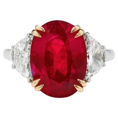 GRS Certified 3.43  NO HEAT Ruby Diamond Ring
