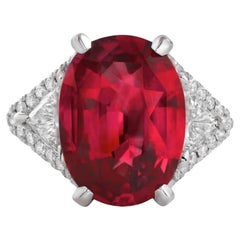 Anello con diamante rubino certificato GRS da 3,53 carati del Mozambico NO HEAT