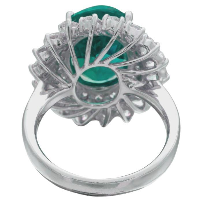 GRS Certified 7 Carat Vivid Green Diamond Cocktail Ring 