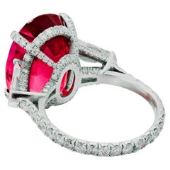 GRS Certified 4 Carat Vivid Red NO HEAT Ruby Ring