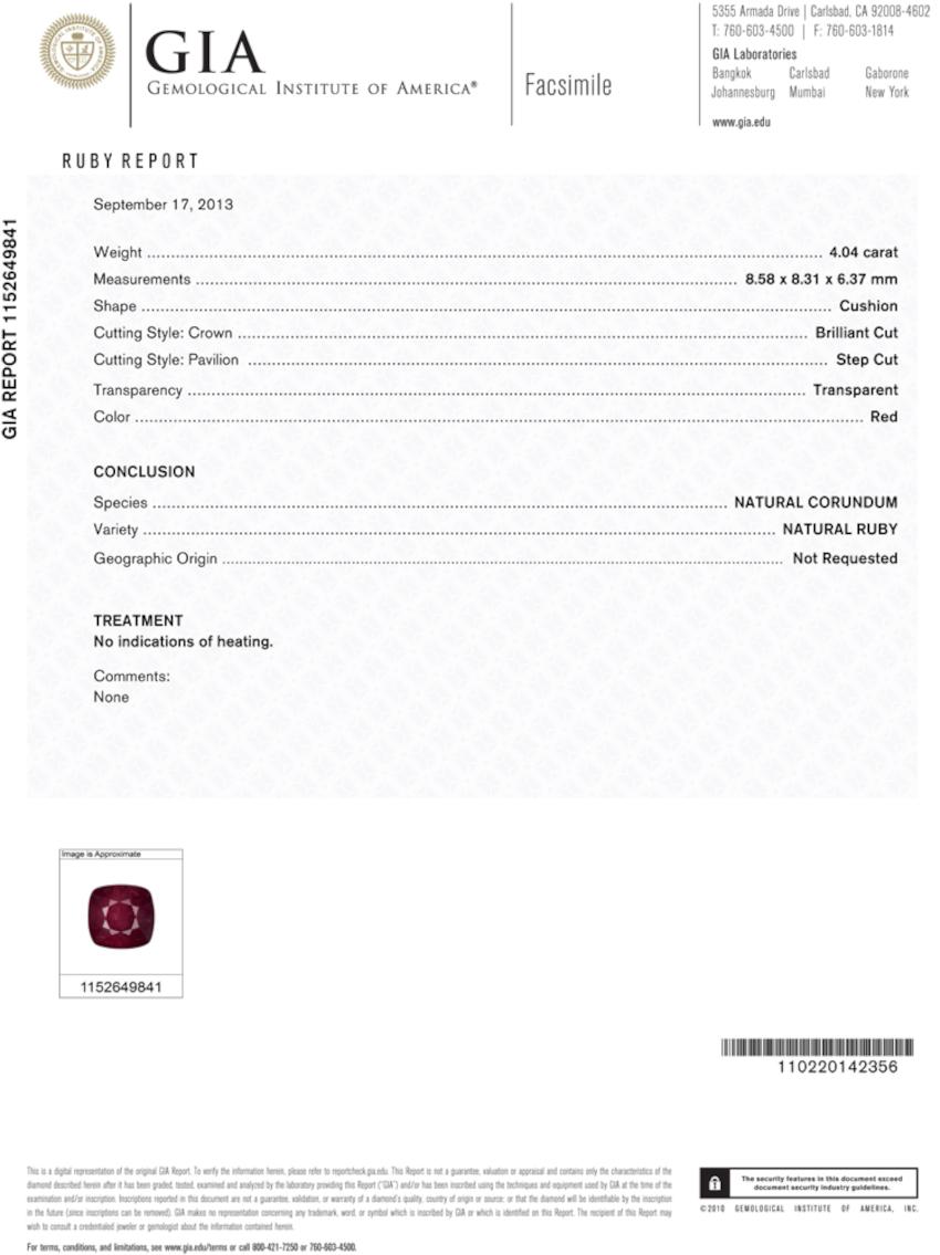 GRS-zertifizierter 6,05 Karat lebhaft roter Mosambik-Rubin-Ring im Zustand „Neu“ im Angebot in Chicago, IL