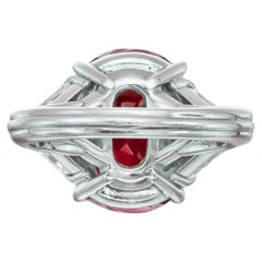 GRS Certified 4 VIVID TO DEEP RED NO HEAT Ruby Diamond Ring