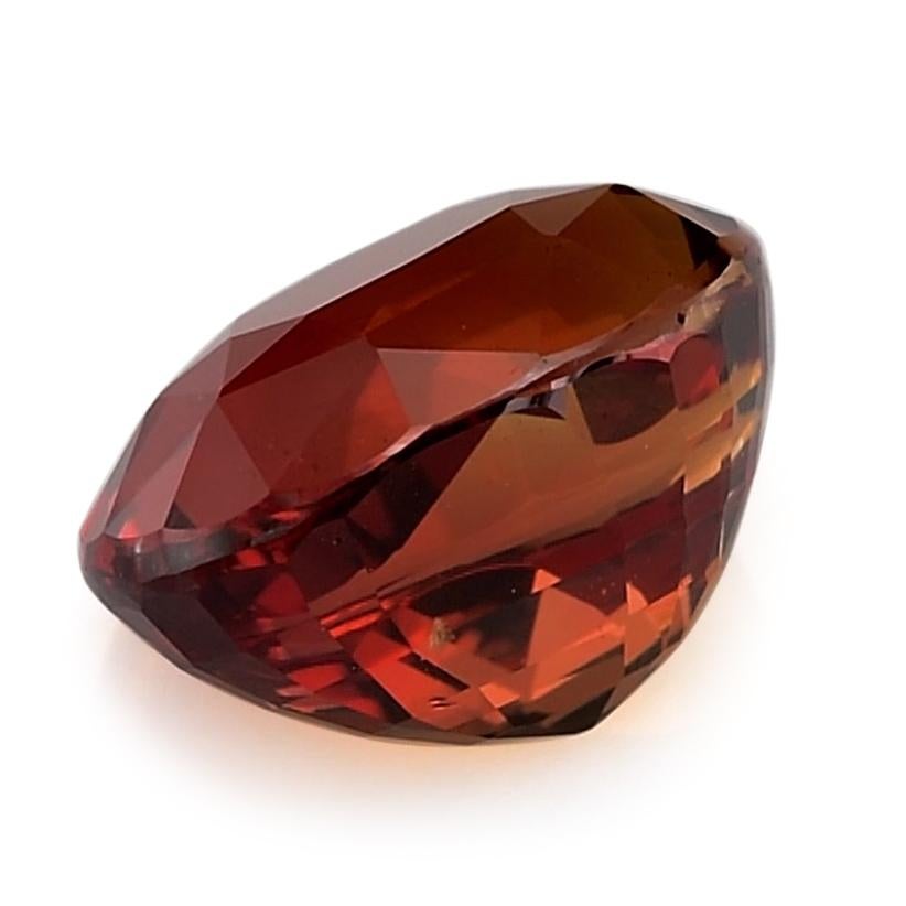 GRS Certified 4.03 Carats Unheated Orange-Red Sapphire  In New Condition For Sale In Los Angeles, CA