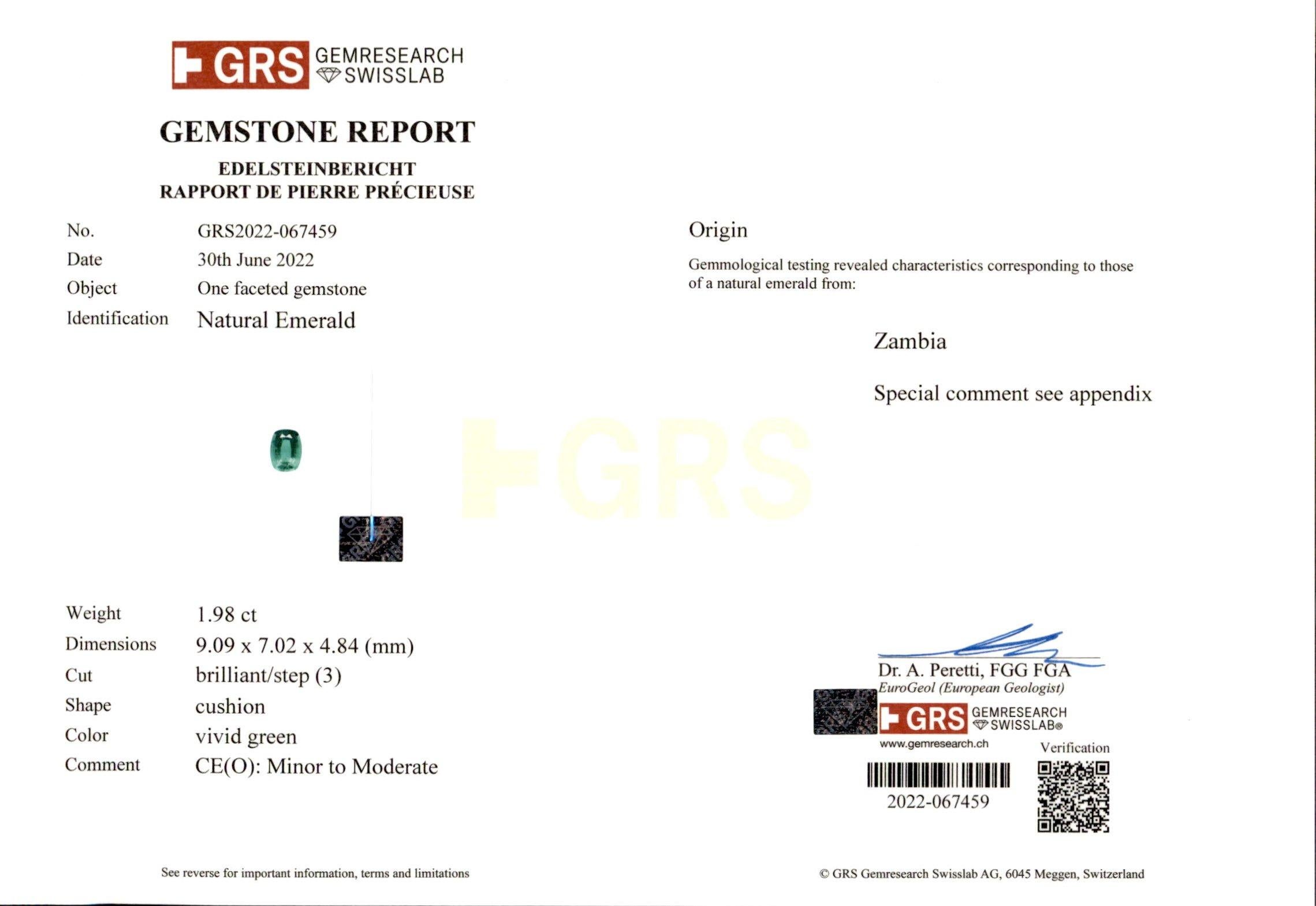 Contemporain Certifié GRS 4.10 ct. Boucles d'oreilles Vividene & Greene Diamonds en vente