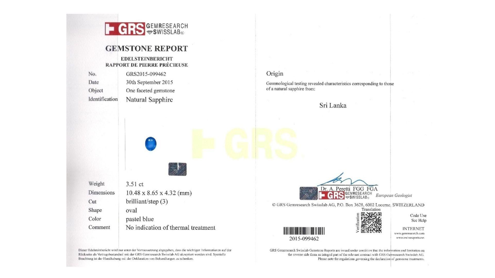 GRS Certified 41.17 CTTW No Heat Oval Blue Sapphire, Ruby, Diamond 18K Bracelet For Sale 7
