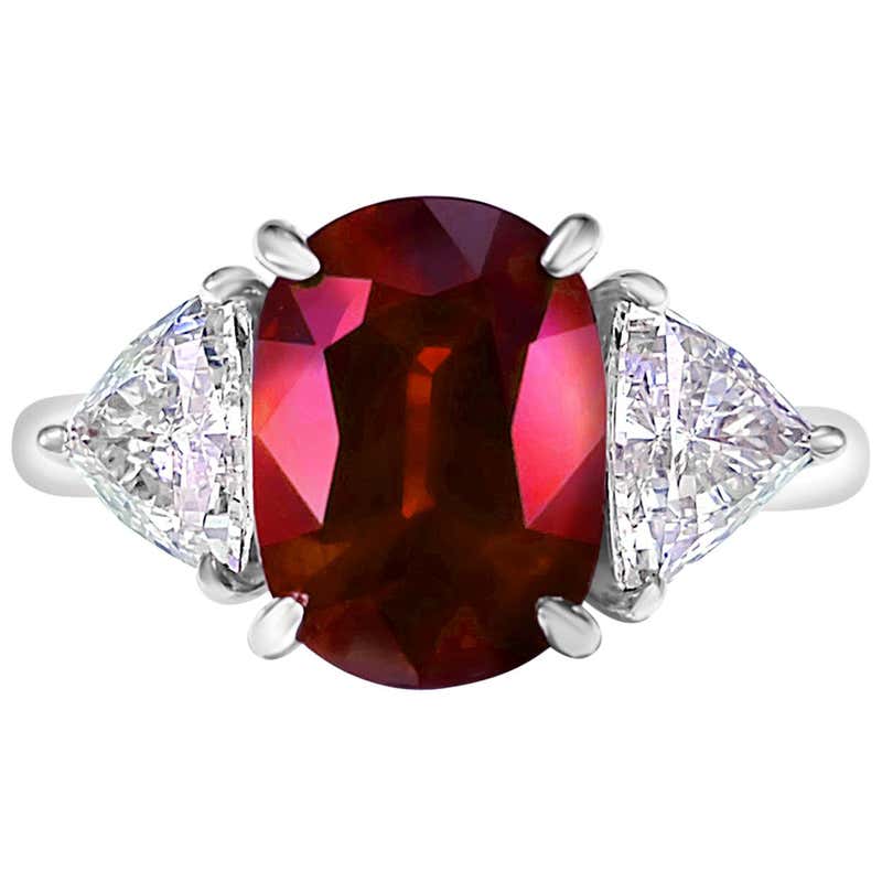 'Turtle' Inspired Vivid Red Ruby and White Diamond Ring For Sale at ...