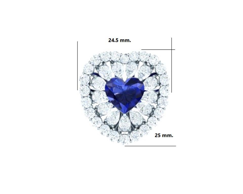 Contemporary GRS Certified 4.32 Carat Vivid Blue Ceylon Sapphire & Rose Cut Diamond Ring For Sale
