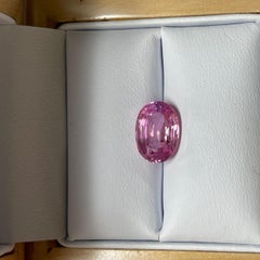 GRS Certified 4.34 Carat unheated padparadscha sapphire ring