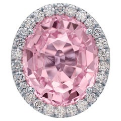 Bague en saphir padparadscha non chauffé de 4,34 carats certifié GRS