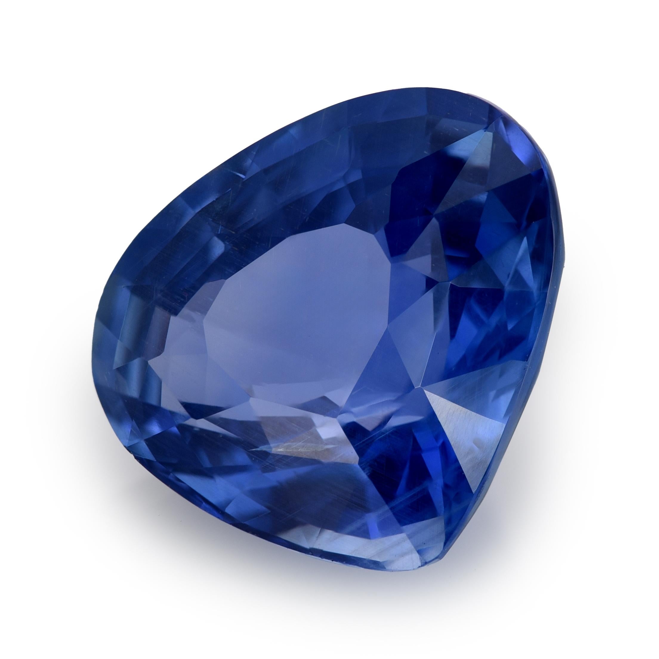 Mixed Cut GRS Certified 4.78 Carats Blue Sapphire For Sale