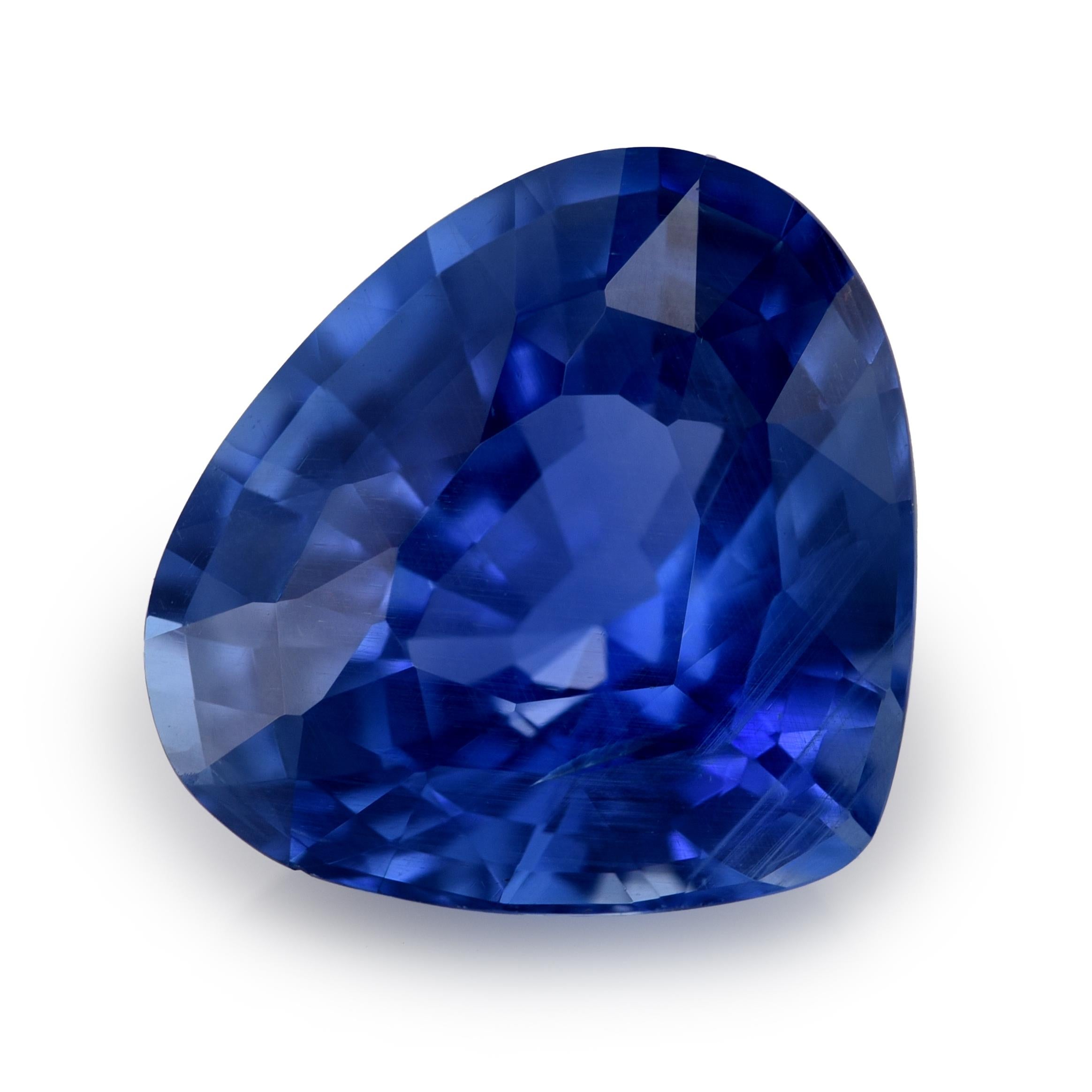 Women's or Men's GRS Certified 4.78 Carats Blue Sapphire For Sale