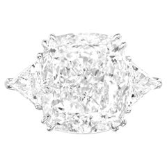 Anello con diamante taglio cuscino certificato GRS da 5 carati