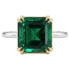 GRS Certified 5 Carat Emerald Ring Made-to-Order
