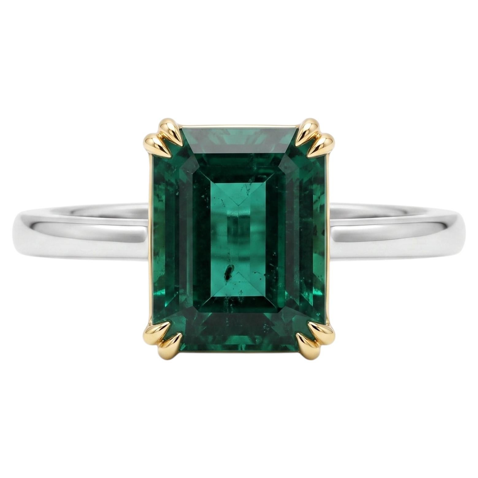 GRS Certified 5 Carat Emerald Ring Made-to-Order
