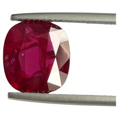 GRS Certified 5.62ct Natural Ruby Unheated Cushion Cut