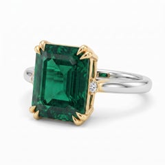 GRS Certified 5.63 Carat Emerald Ring Made-to-Order