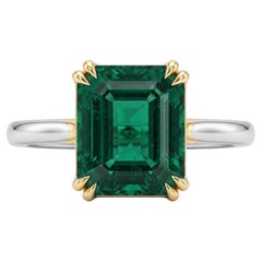 GRS Certified 5.63 Carat Emerald Ring Made-to-Order