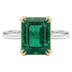 GRS Certified 5.65 Carat Emerald Ring Made-to-Order