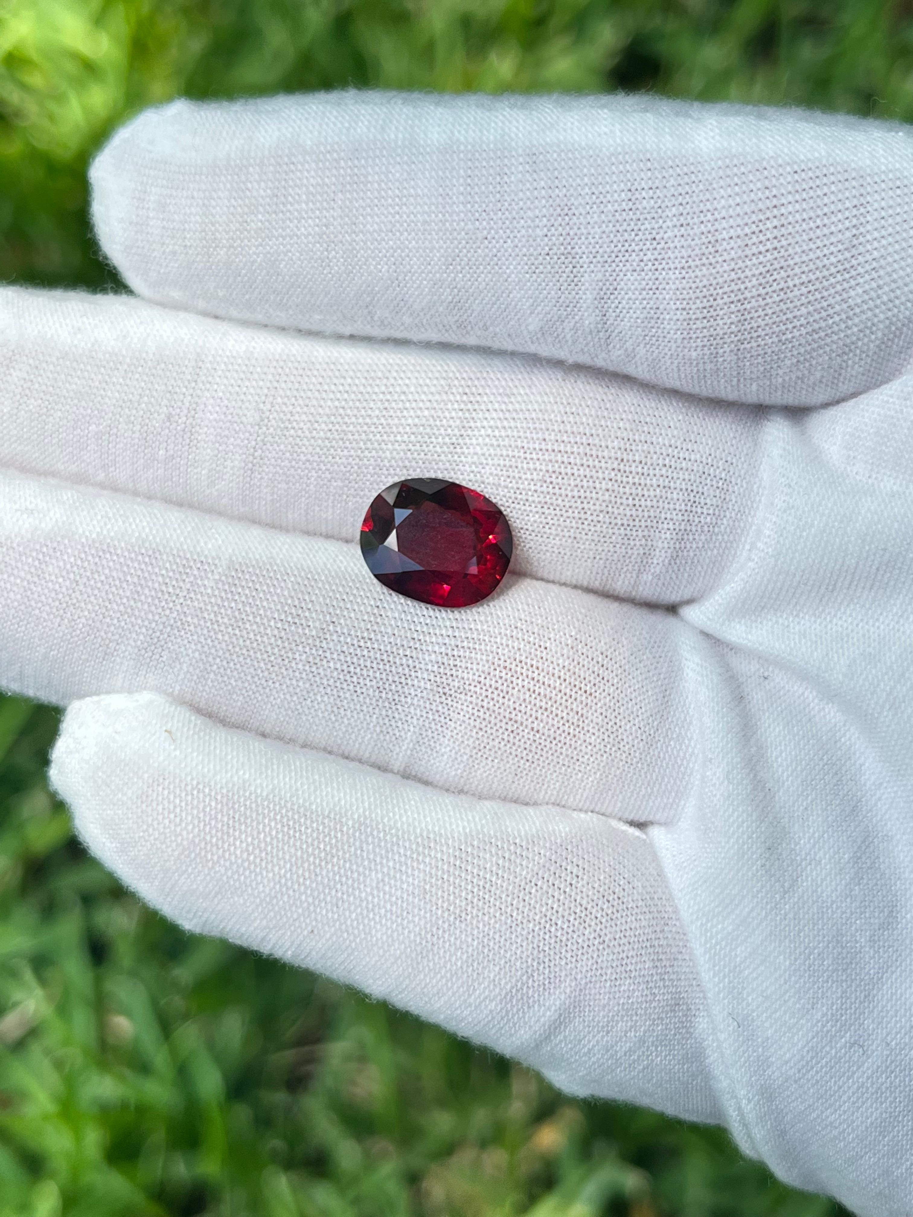 GRS Certified 5.94 Carat No Heat Vivid Orangy-Red Loose Ruby In New Condition For Sale In Miami, FL