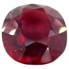 GRS Certified 5.94 Carat No Heat Vivid Orangy-Red Loose Ruby