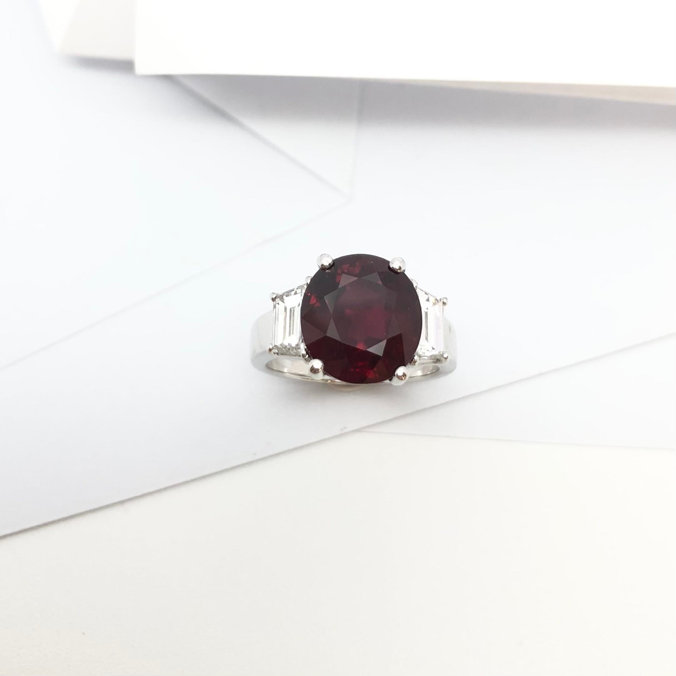 Anello con rubino e diamante certificato GRS da 5 carati con incastonatura in platino 950 in vendita 10