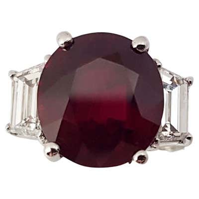 GRS Certified 2cts Pigeon's Blood Burmese Ruby with Diamond Ring in ...