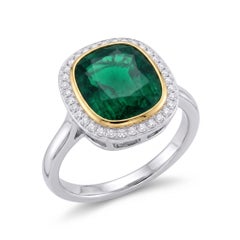 GRS Certified 6 Carat Emerald Ring Made-to-Order