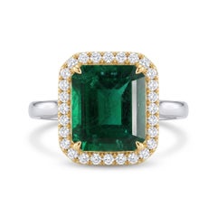 GRS Certified 6 Carat Emerald Ring Made-to-Order