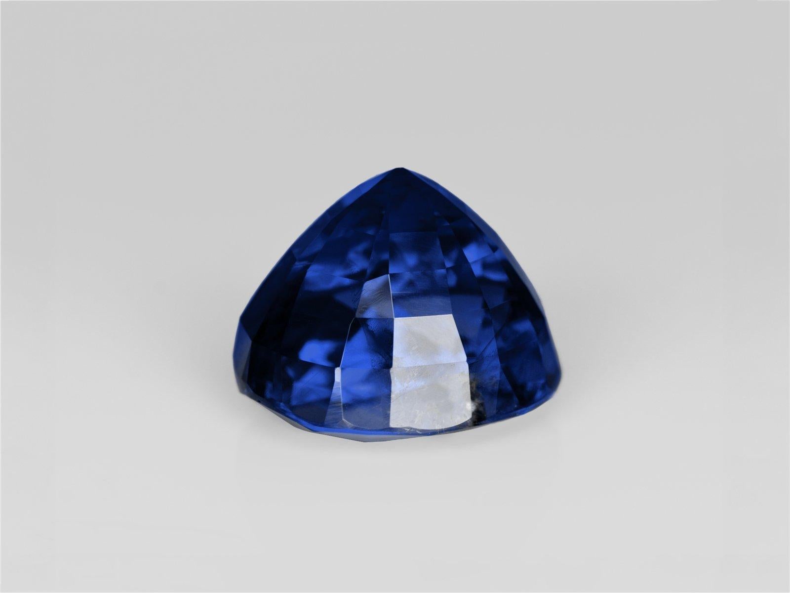 Modern GRS Certified 6 Carat VIVID BLUE Sapphire Diamond Ring For Sale