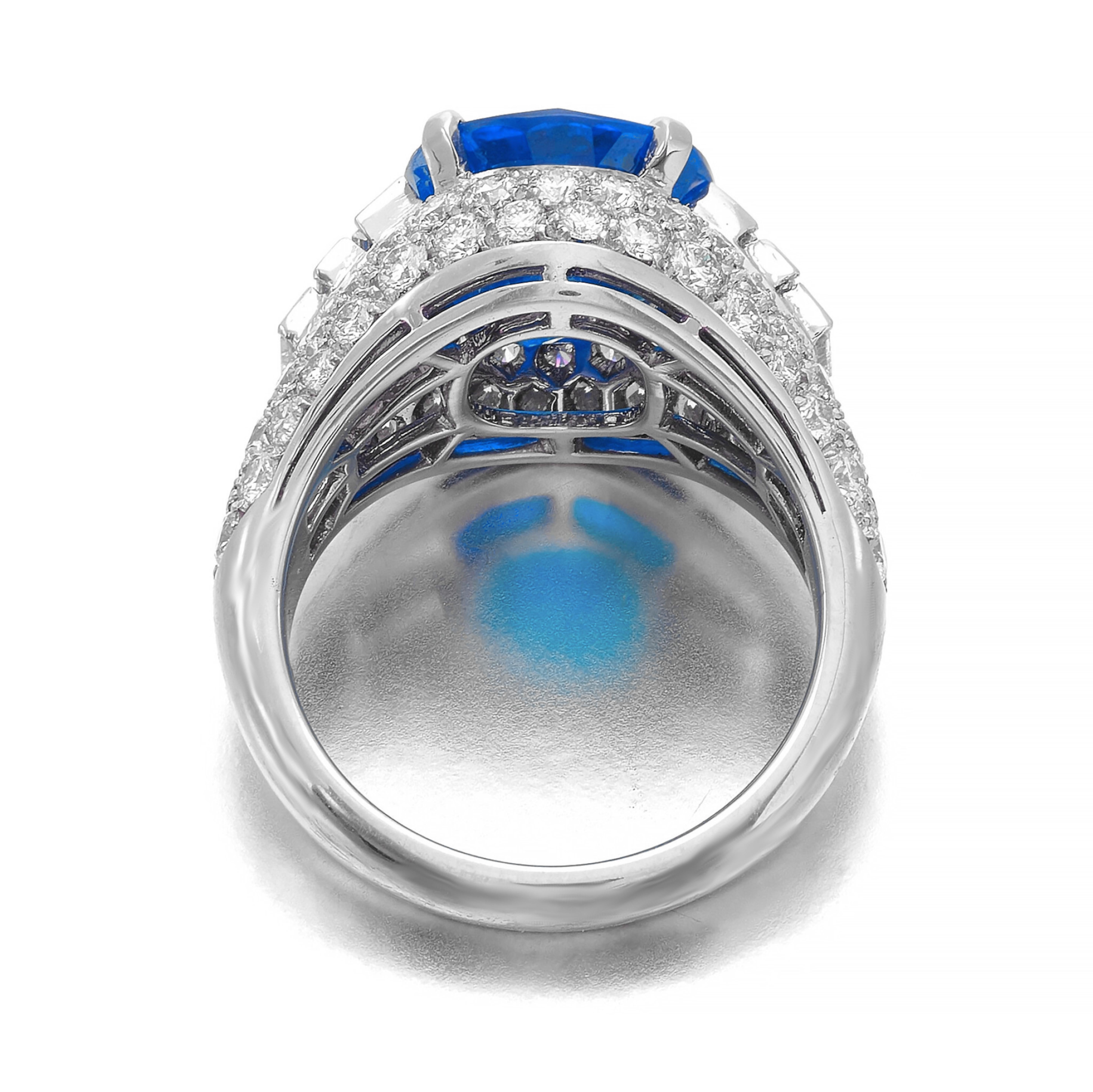 Introducing a stunning GRS Certified 6.24-carat oval blue sapphire, a true masterpiece in luxury. This rare gemstone has undergone no treatments, preserving its natural brilliance and flawless clarity—perfectly described as 