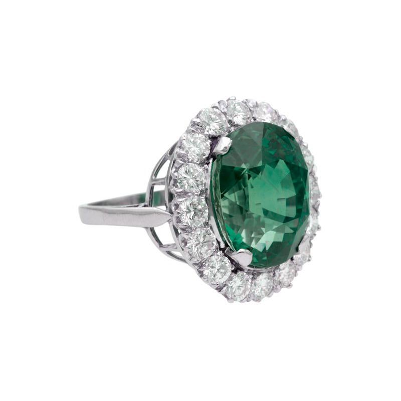 GRS Certified 7 Carat Vivid Green Diamond Cocktail Ring 