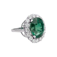 GRS Certified 7 Carat Vivid Green Diamond Cocktail Ring
