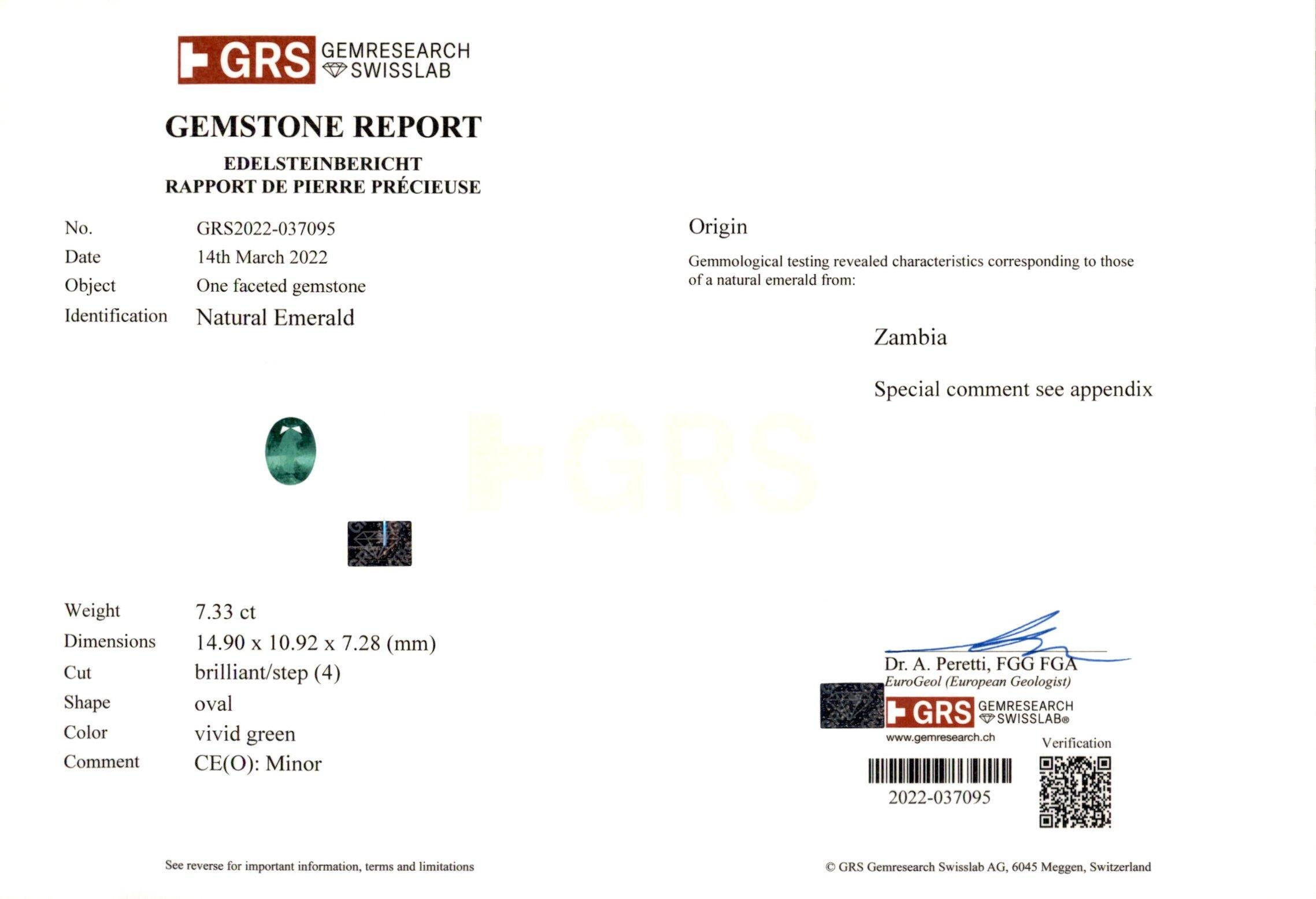 Contemporary GRS Certified 7 Carat Vivid Green Diamond Cocktail Ring For Sale