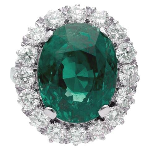 GRS Certified 7 Carat Vivid Green Diamond Cocktail Ring