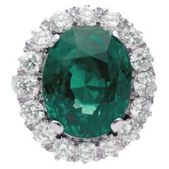 GRS Certified 7 Carat Vivid Green Diamond Cocktail Ring